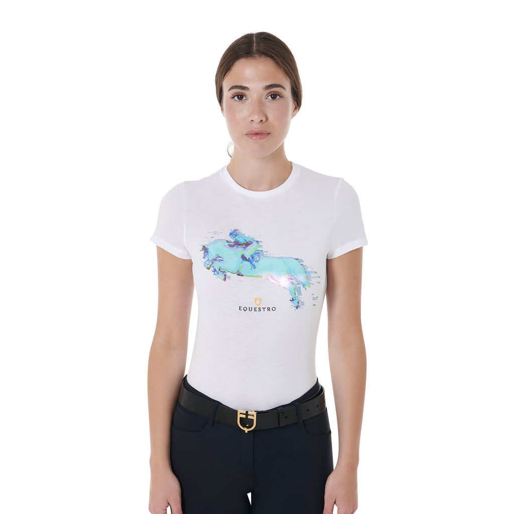 Women's slim fit Jump print cotton t-shirt