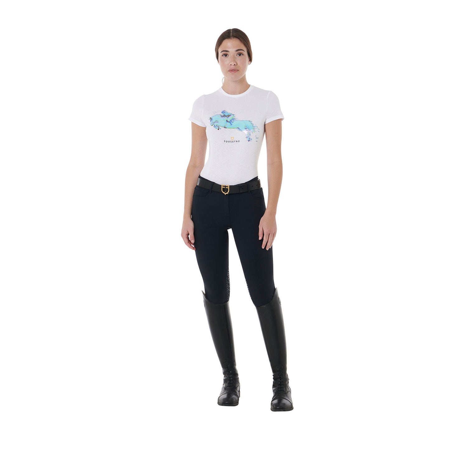 Women's slim fit Jump print cotton t-shirt