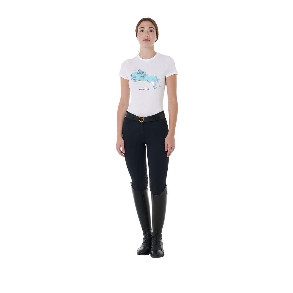 Women's slim fit Jump print cotton t-shirt