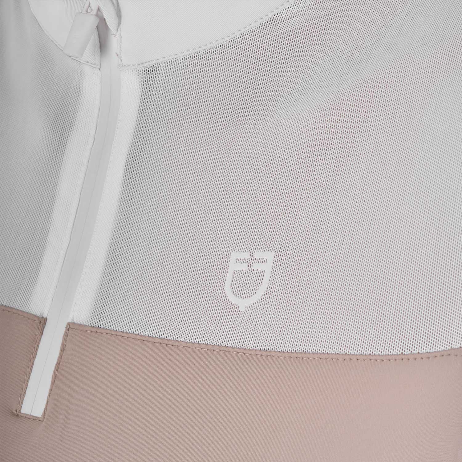 Women's training polo shirt with mesh inserts