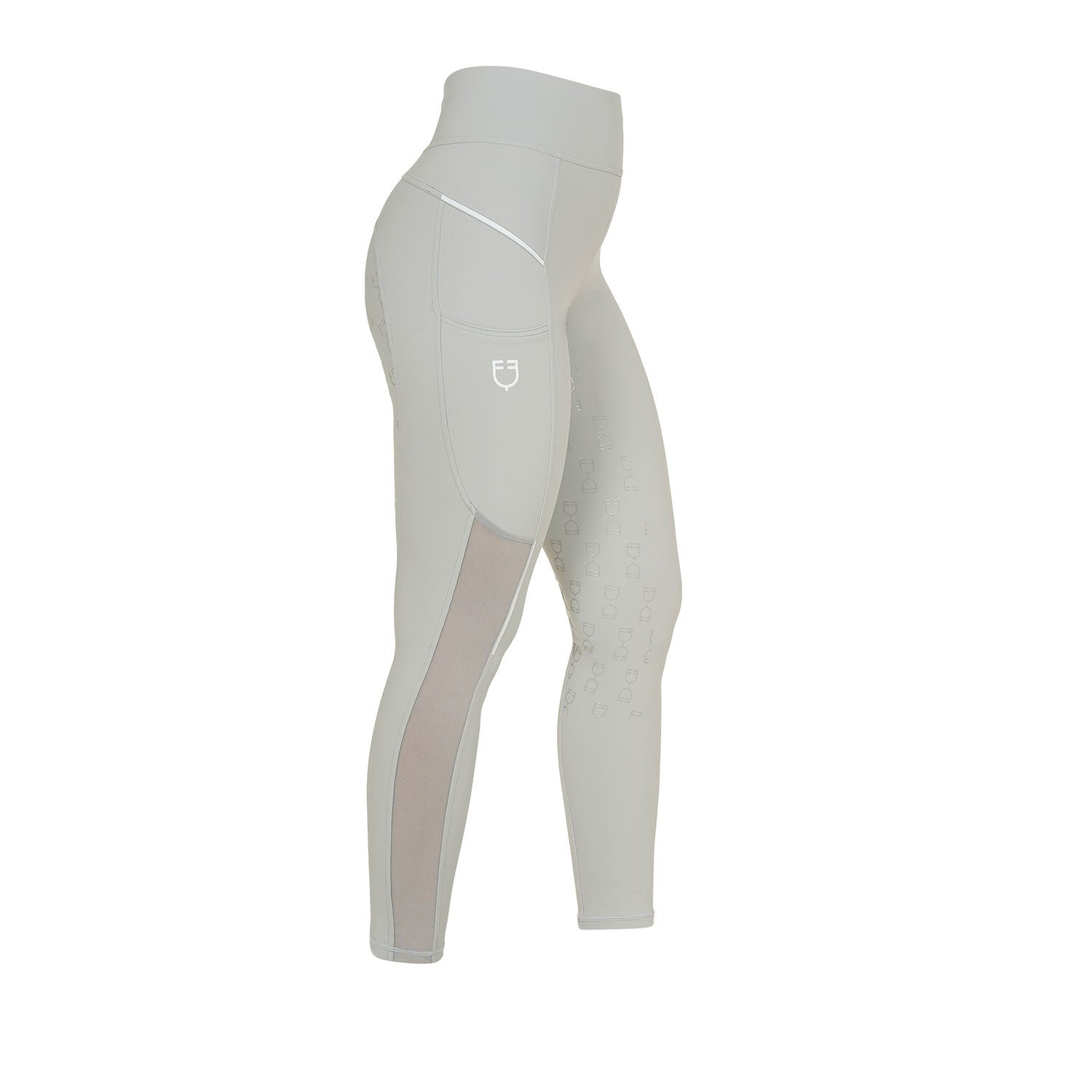 Women's slim fit leggings micro mesh inserts