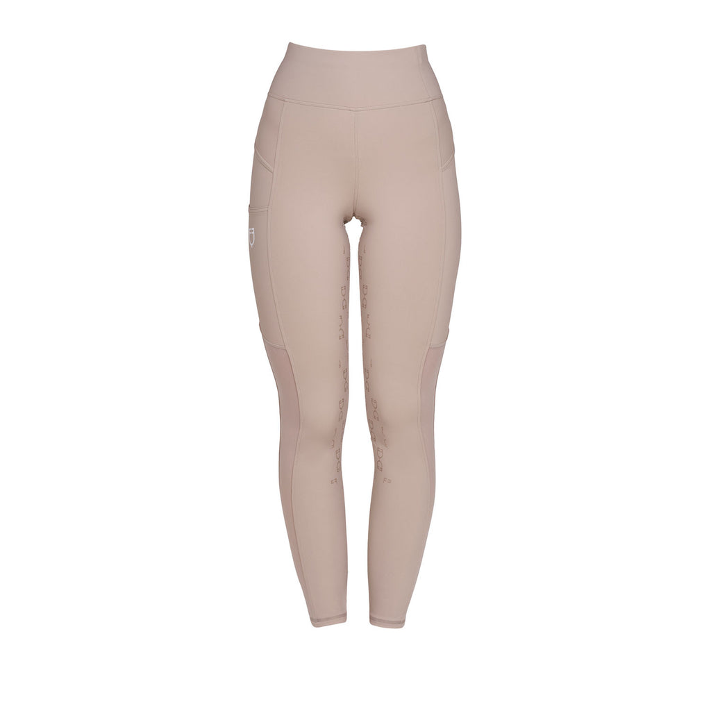 Women's slim fit leggings micro mesh inserts