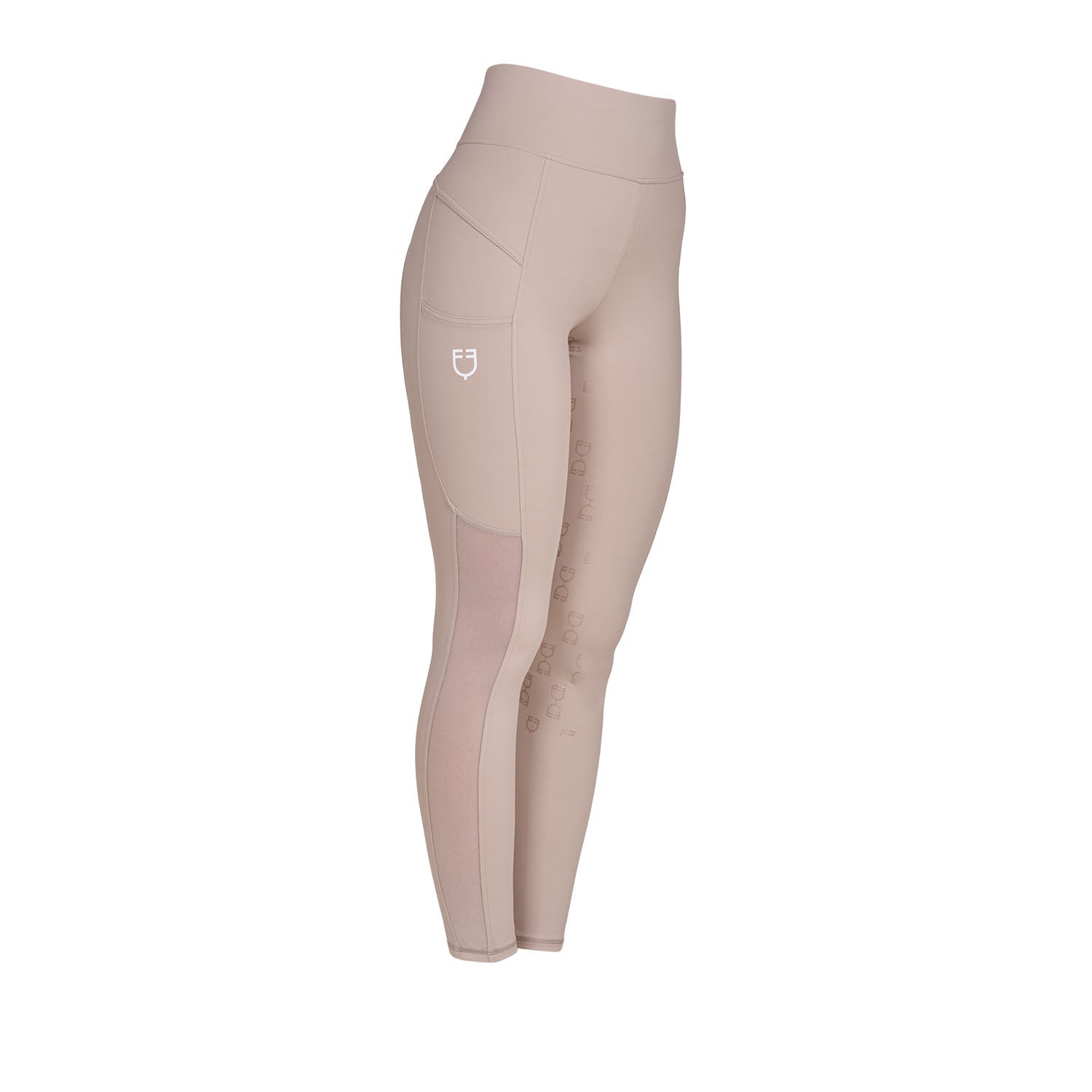 Women's slim fit leggings micro mesh inserts