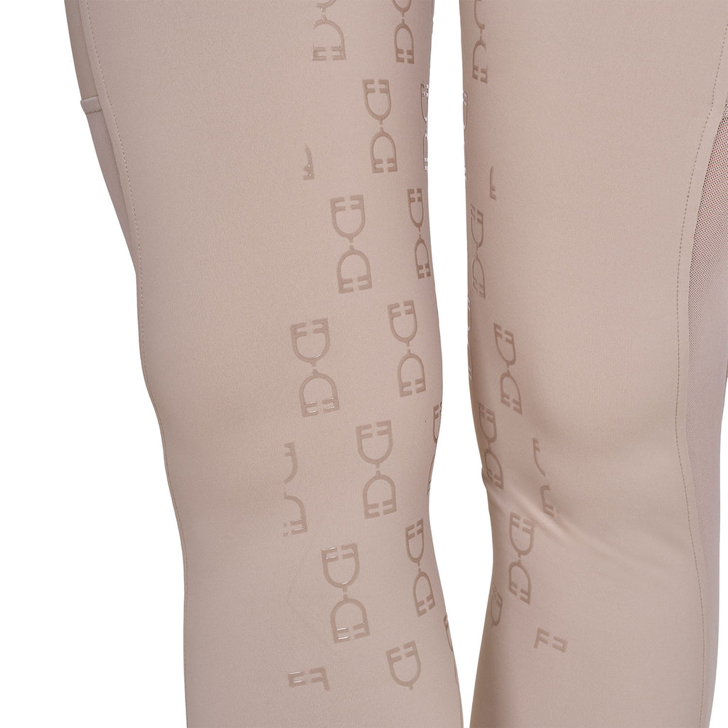 Women's slim fit leggings micro mesh inserts