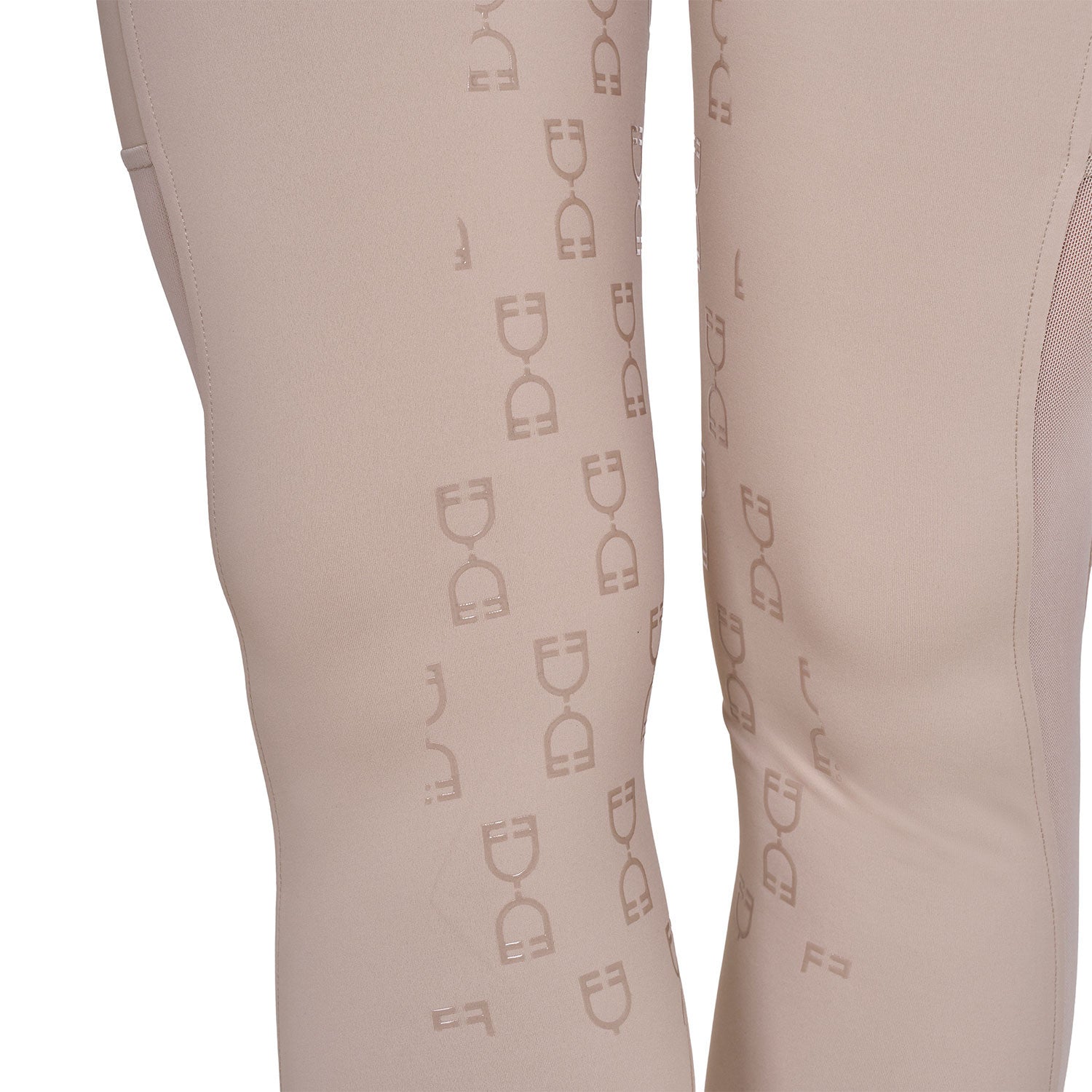 Women's slim fit leggings micro mesh inserts