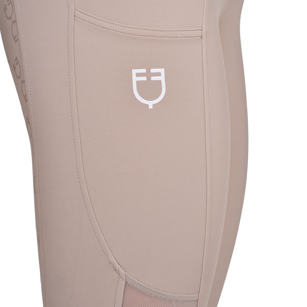 Women's slim fit leggings micro mesh inserts