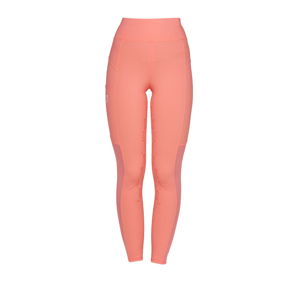 Women's slim fit leggings micro mesh inserts