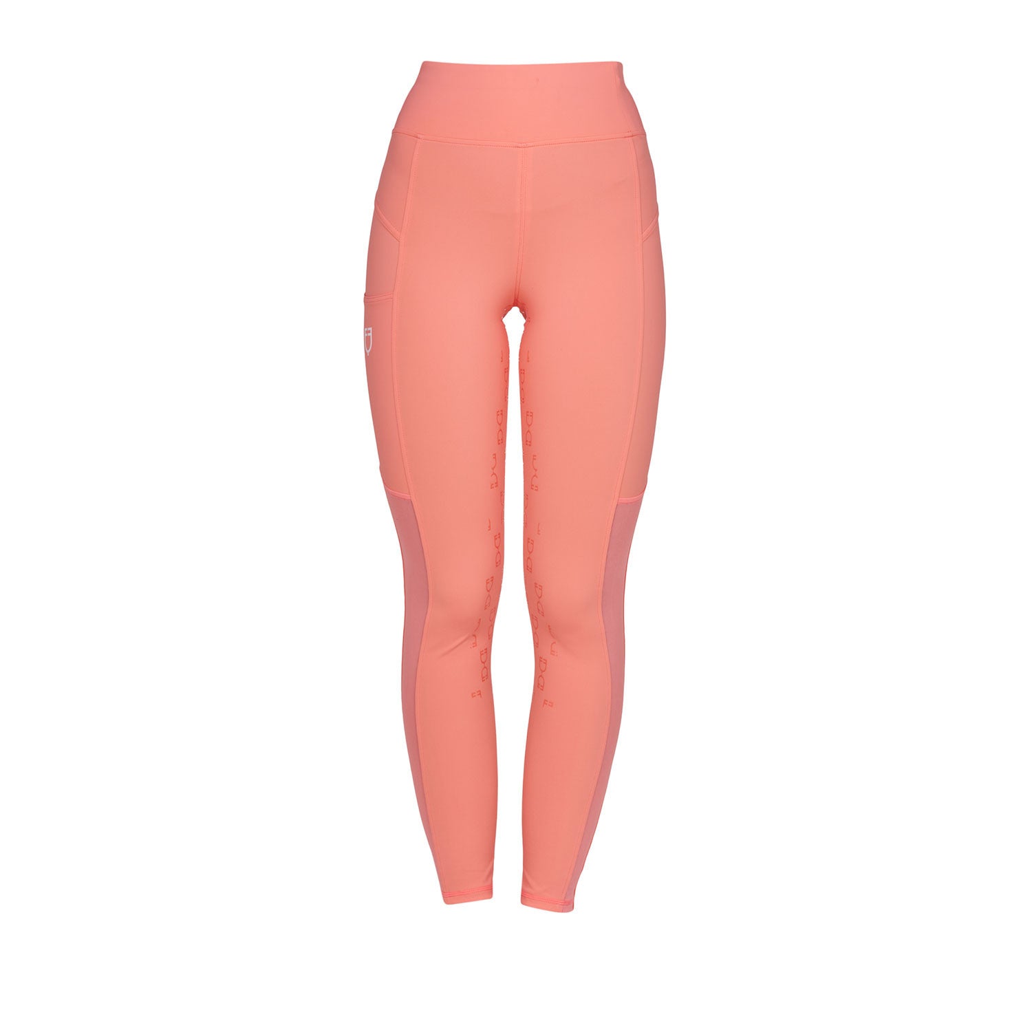 Women's slim fit leggings micro mesh inserts