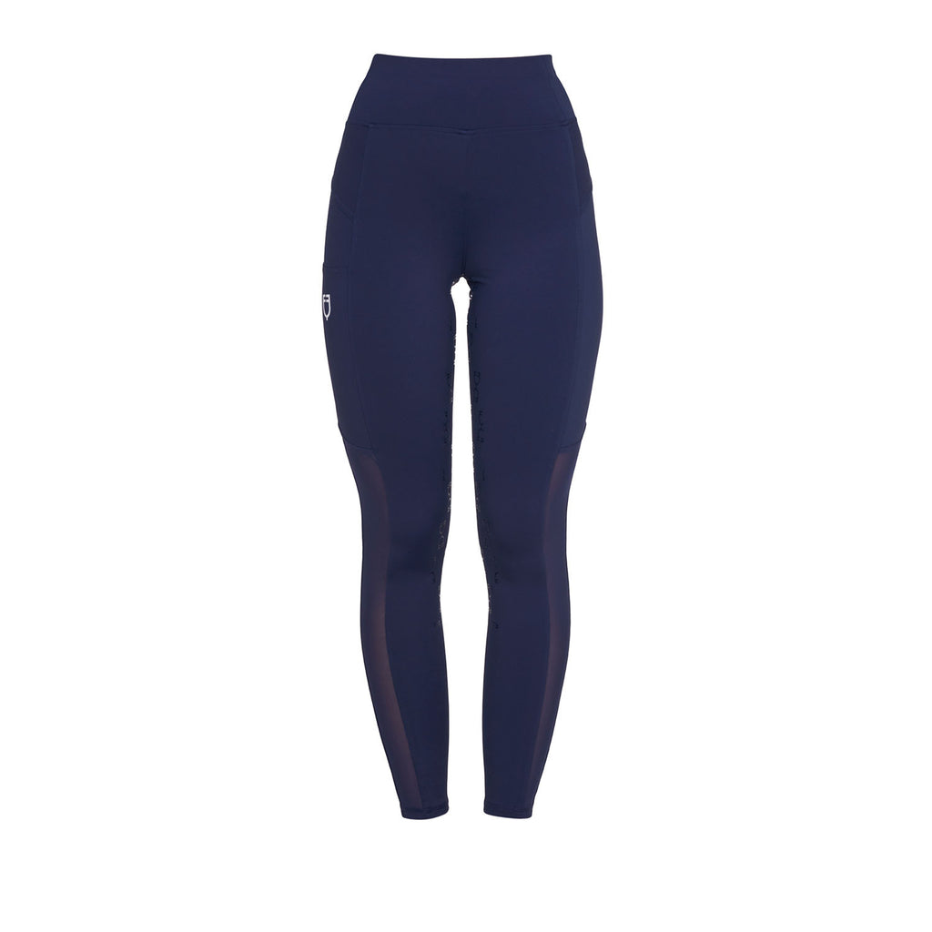 Women's slim fit leggings micro mesh inserts
