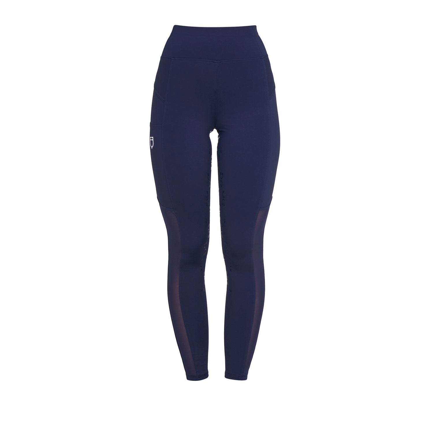Women's slim fit leggings micro mesh inserts