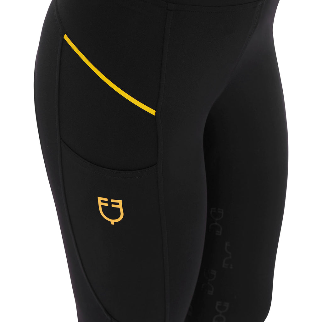 Women's slim fit leggings micro mesh inserts