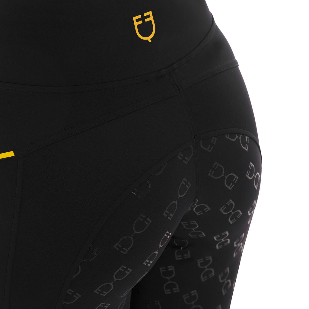 Women's slim fit leggings micro mesh inserts