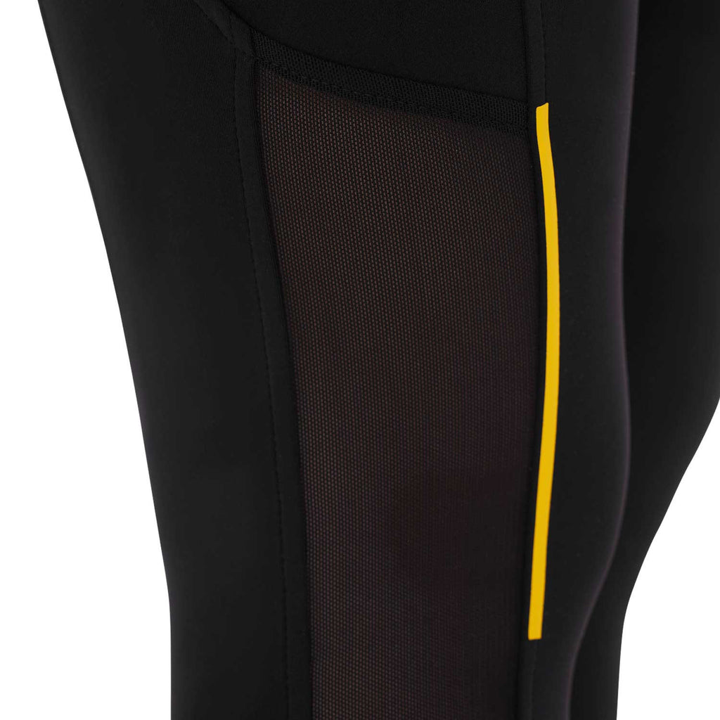 Women's slim fit leggings micro mesh inserts