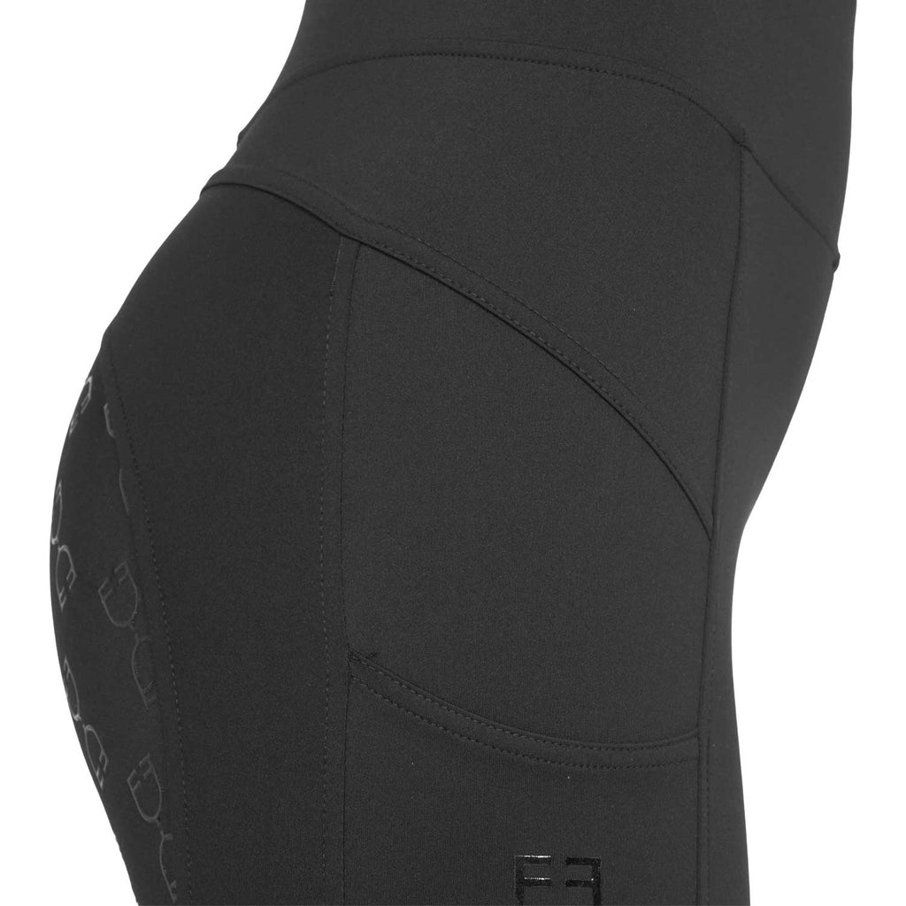 Women's slim fit leggings micro mesh inserts