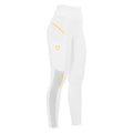 Equestro Women's slim fit leggings micro mesh inserts