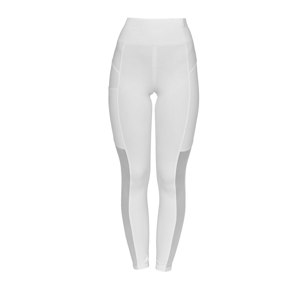 Women's slim fit leggings micro mesh inserts