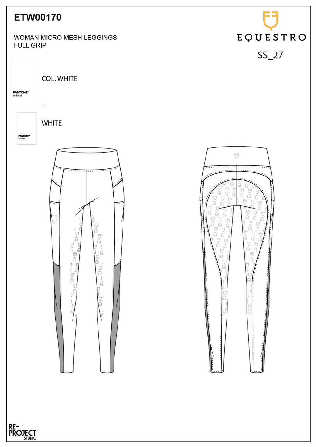 Women's slim fit leggings micro mesh inserts