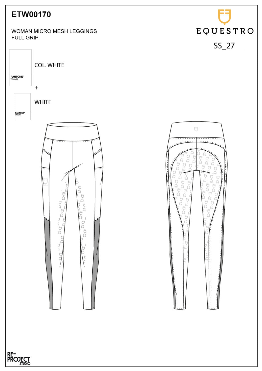 Women's slim fit leggings micro mesh inserts