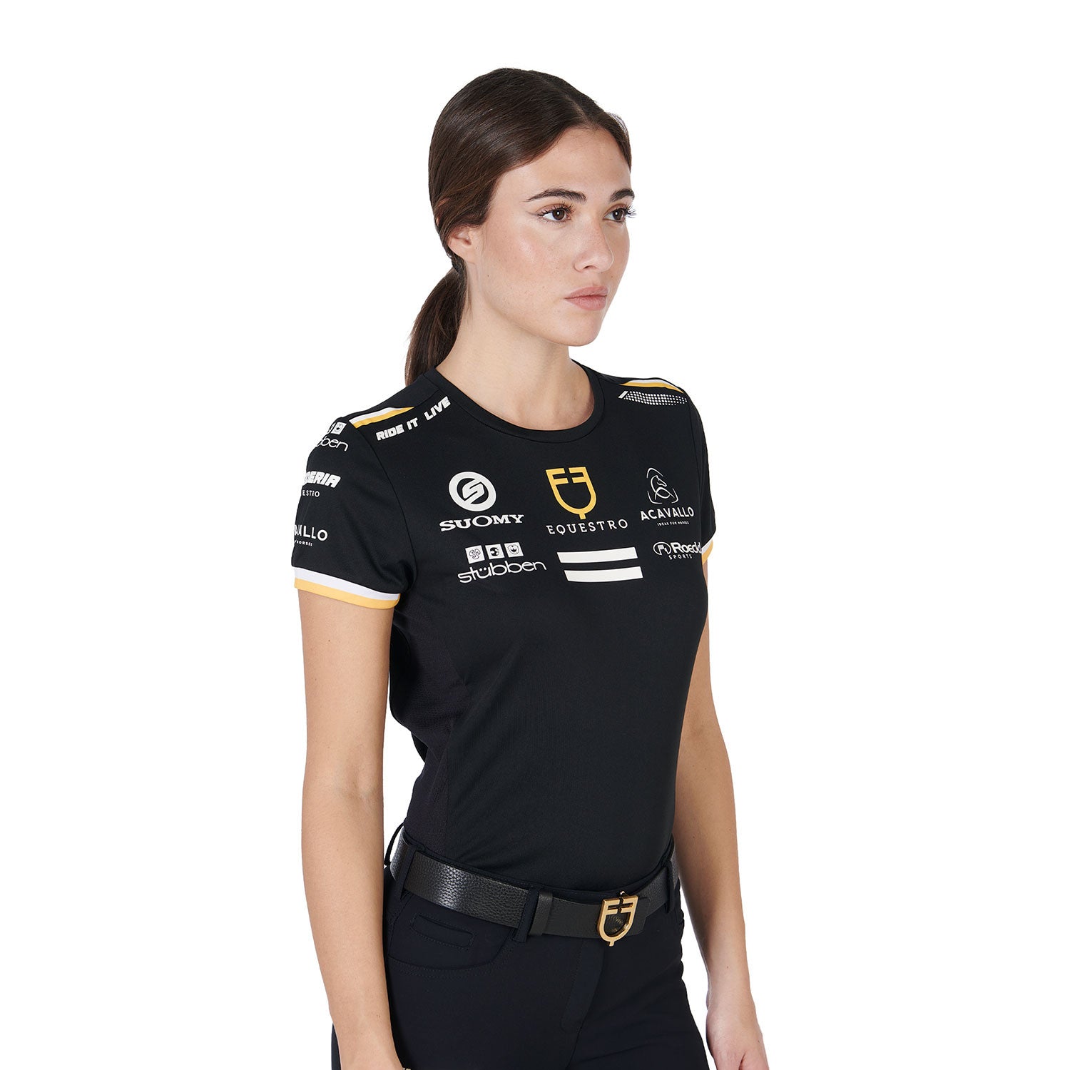 Women's multi logo T-shirt technical fabric