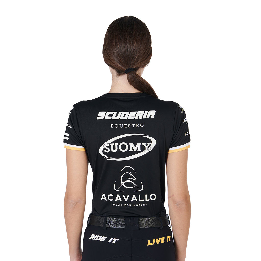 Women's multi logo T-shirt technical fabric