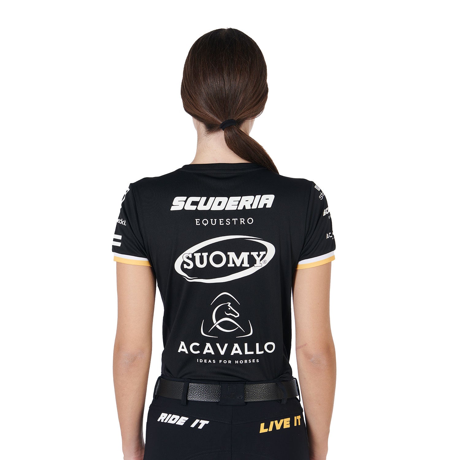 Women's multi logo T-shirt technical fabric