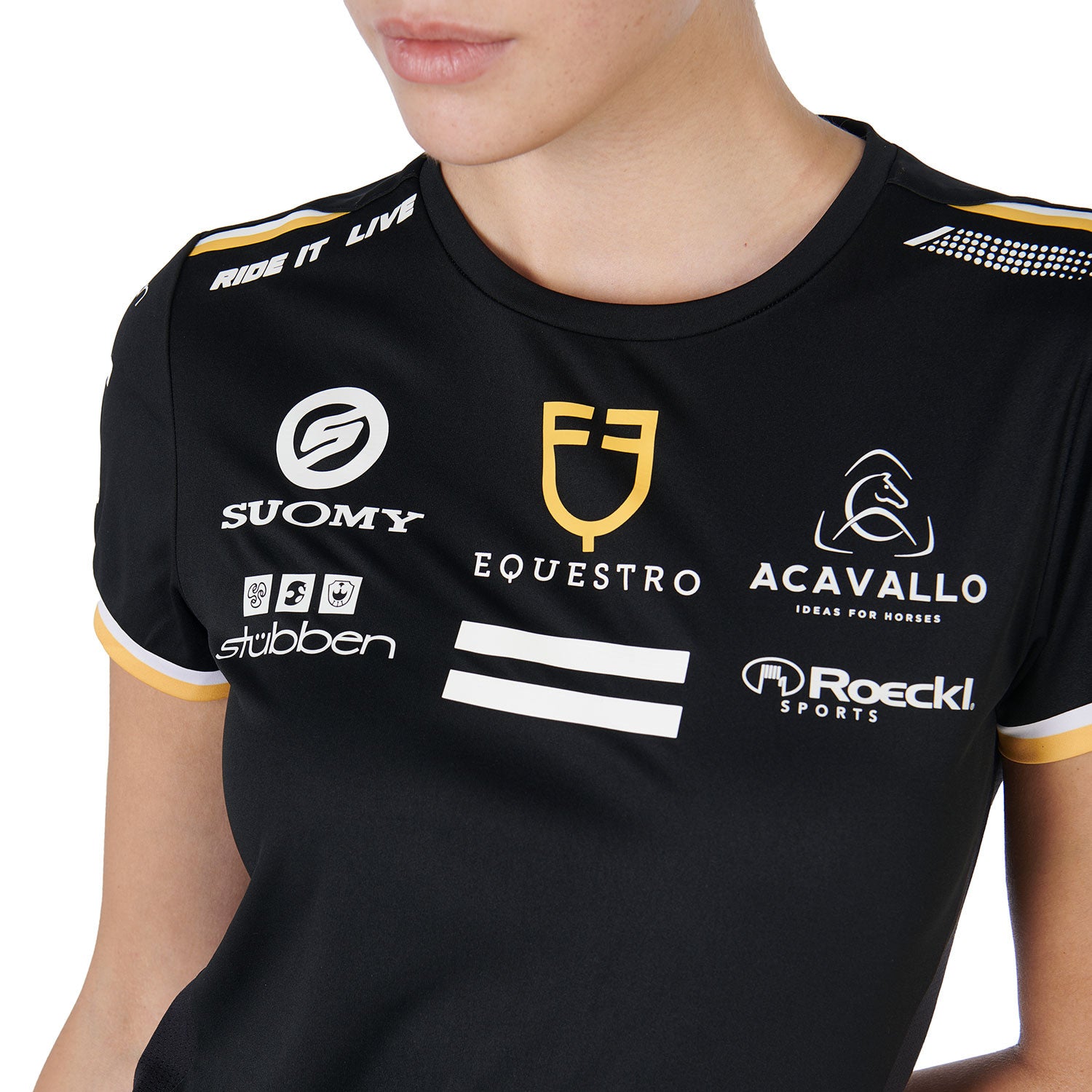Women's multi logo T-shirt technical fabric