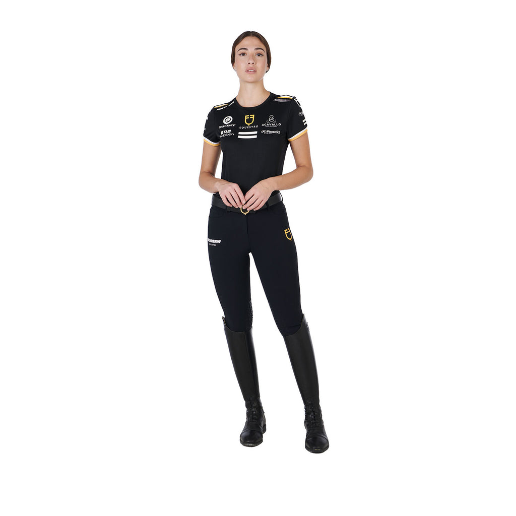 Women's multi logo T-shirt technical fabric