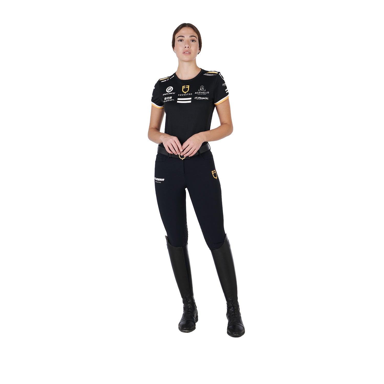 Women's multi logo T-shirt technical fabric