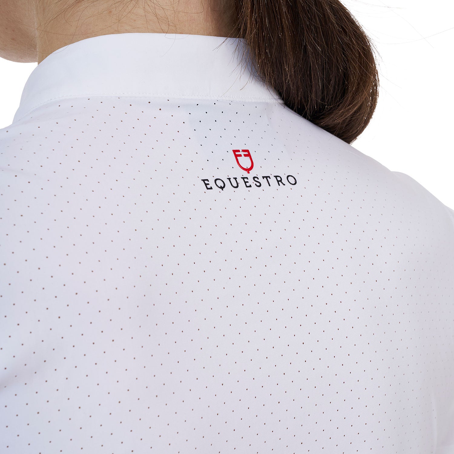 Equestro Ridertechnology women's competition polo shirt short sleeves and buttons