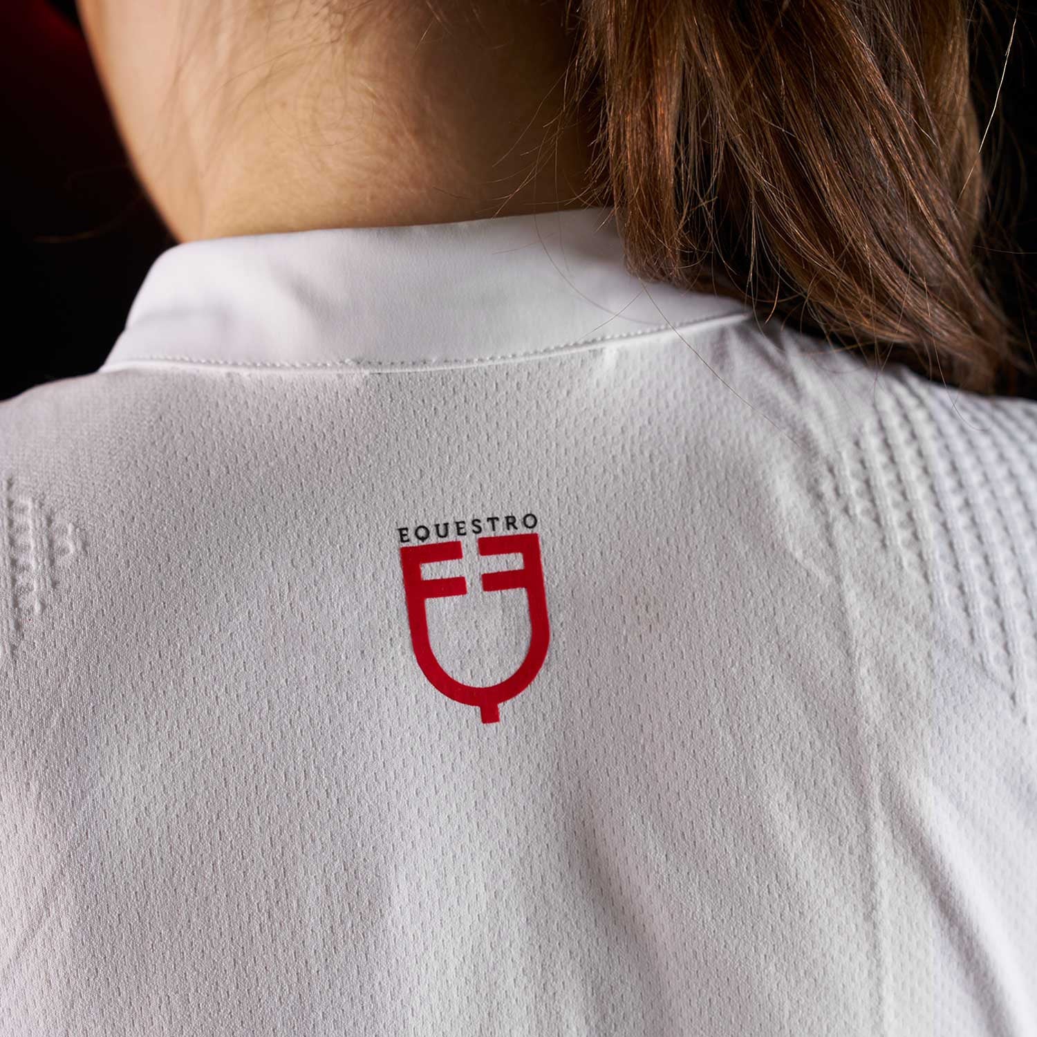 Equestro Ridertechnology women's competition polo shirt short sleeves and buttons
