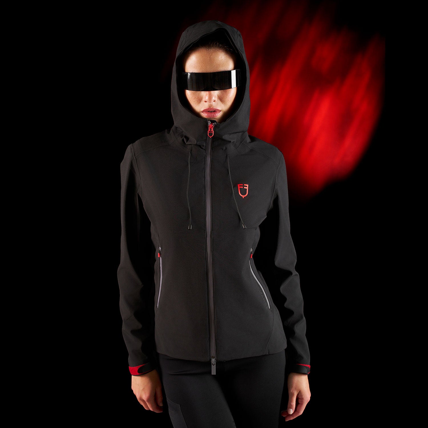 Equestro Ridertechnology women's waterproof shell jacket zip