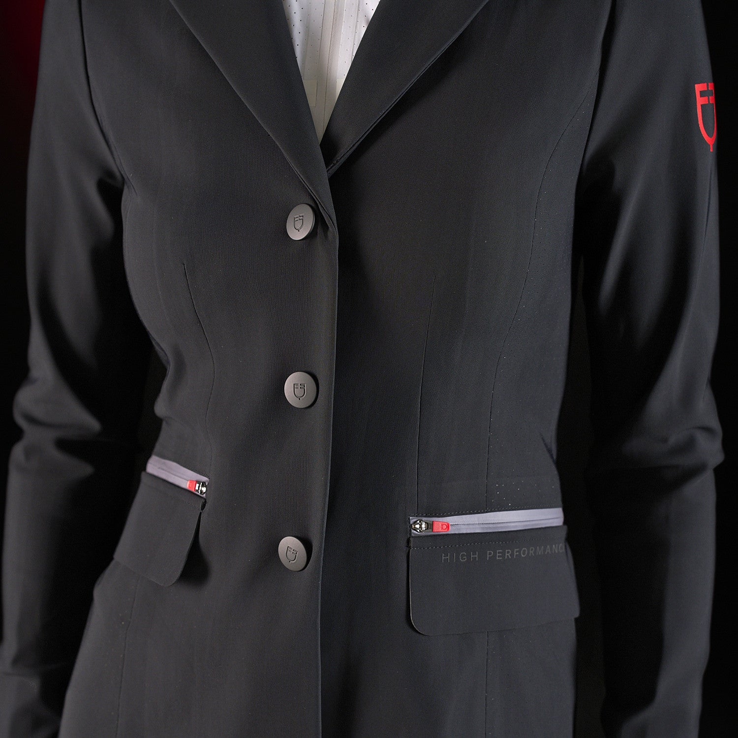 Equestro Ridertechnology women's competition jacket heat-sealed seams