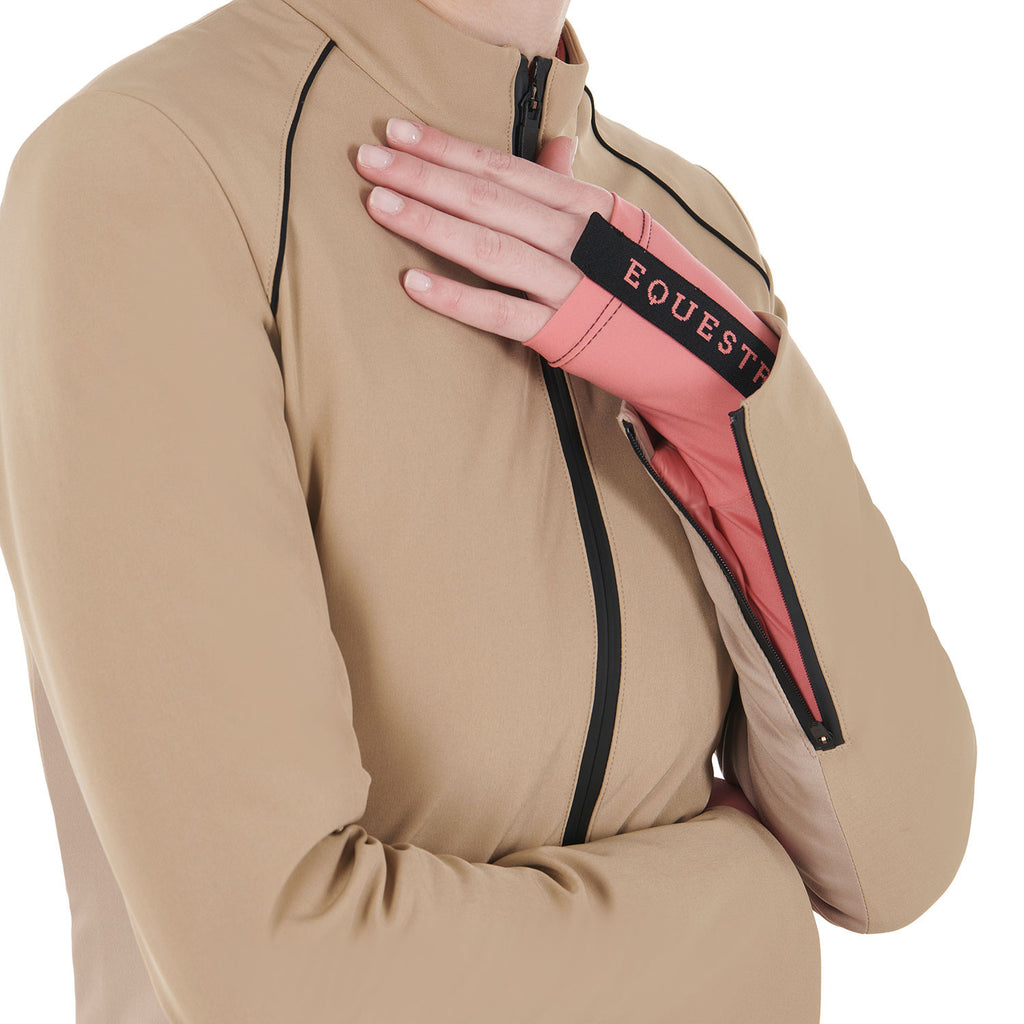 Women's softshell jacket in padded technical fabric