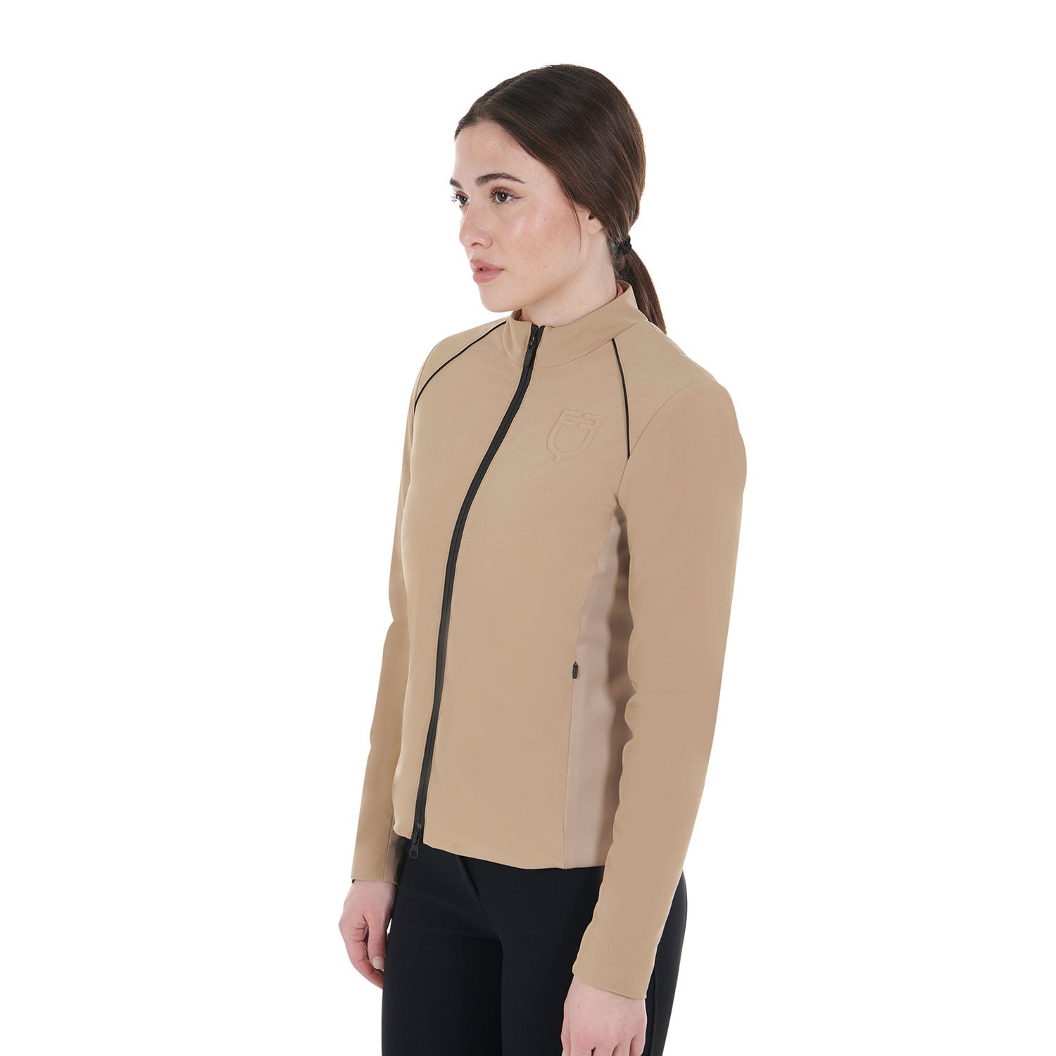 Women's softshell jacket in padded technical fabric
