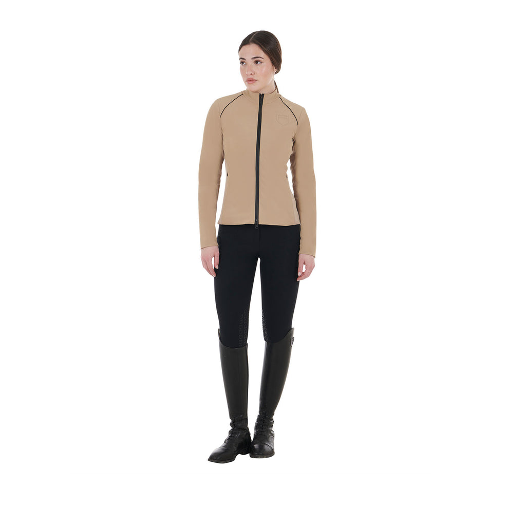 Women's softshell jacket in padded technical fabric