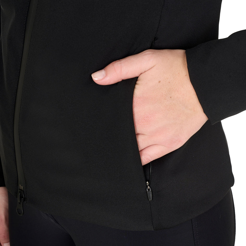 Women's softshell jacket in padded technical fabric