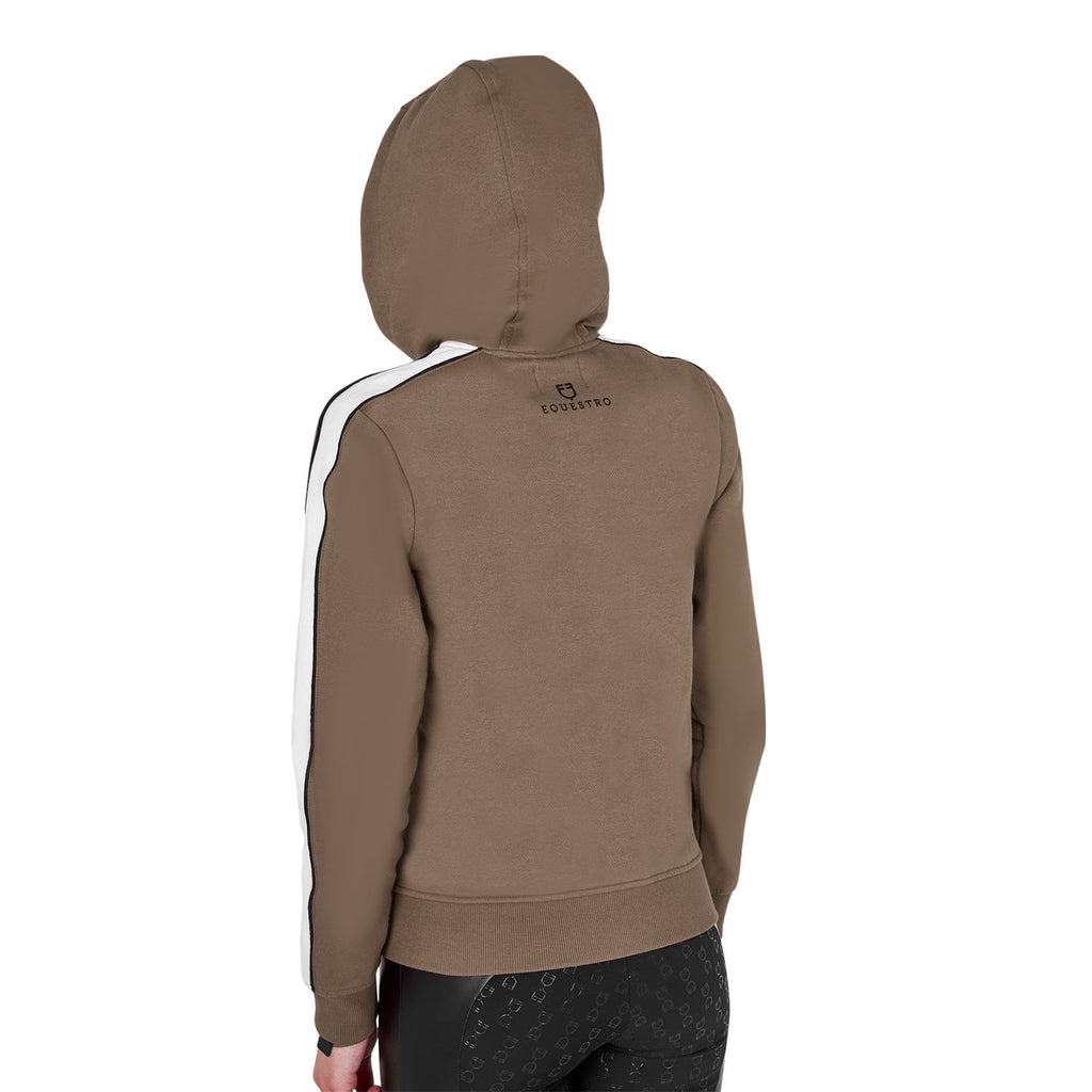 Women's hooded sweatshirt with front zip