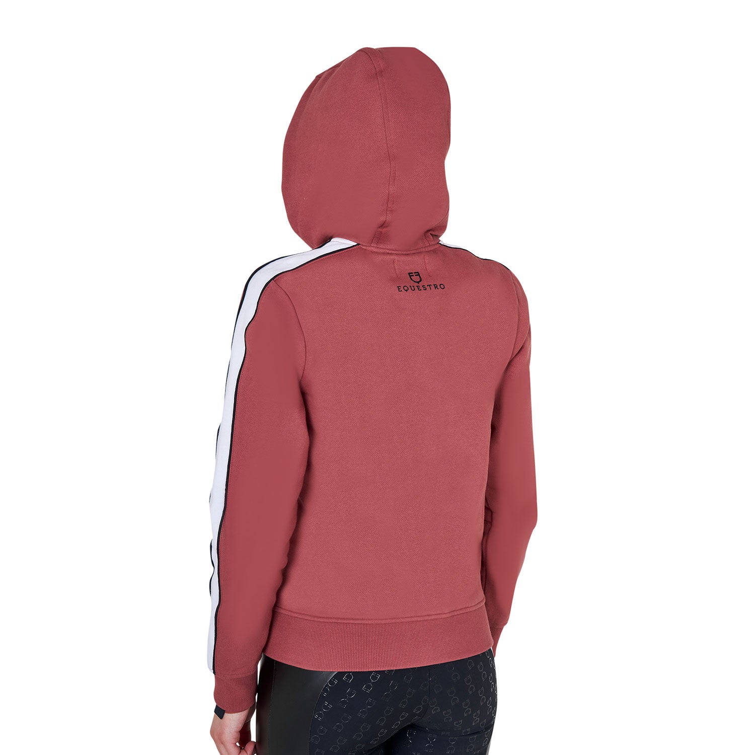 Women's hooded sweatshirt with front zip