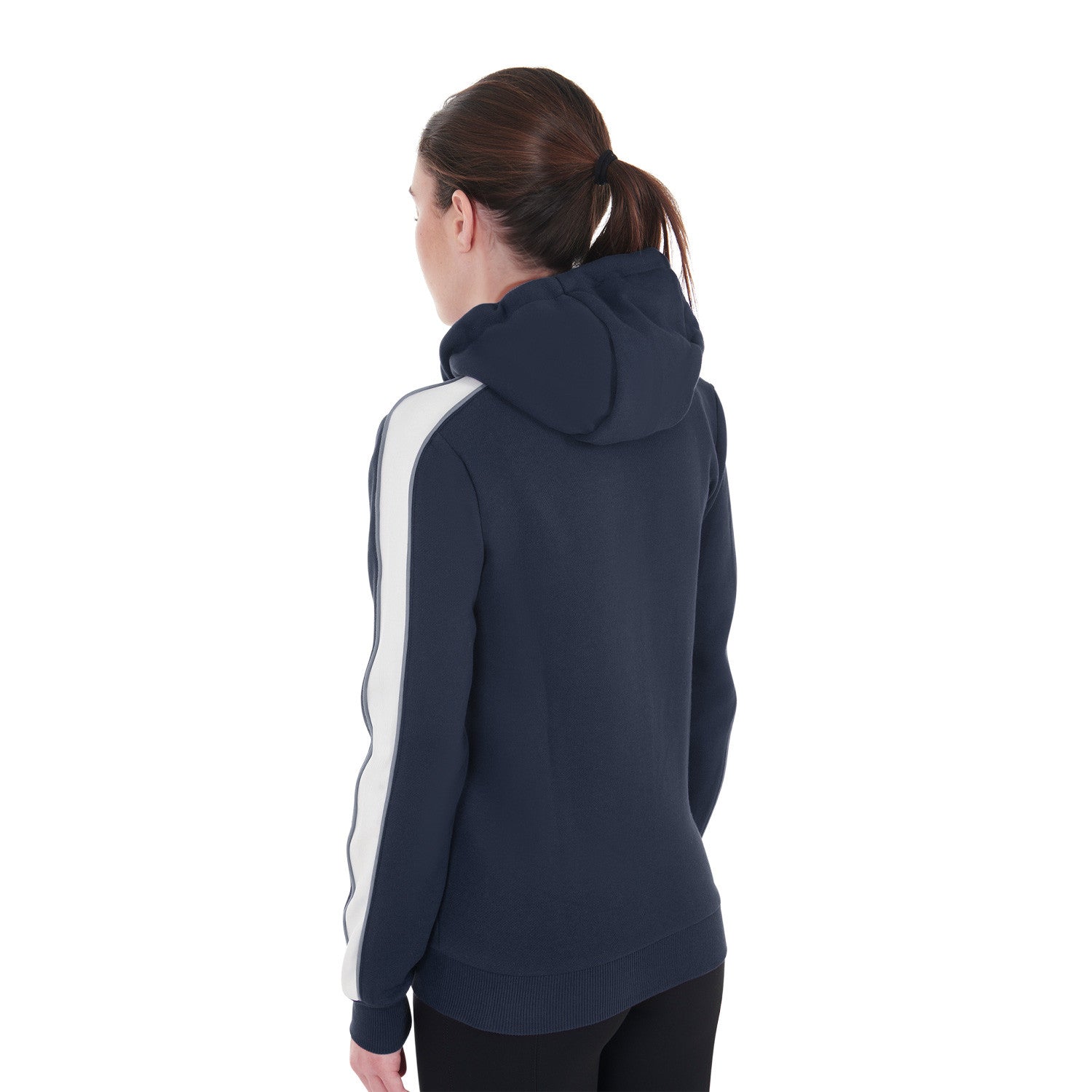 Women's hooded sweatshirt with front zip
