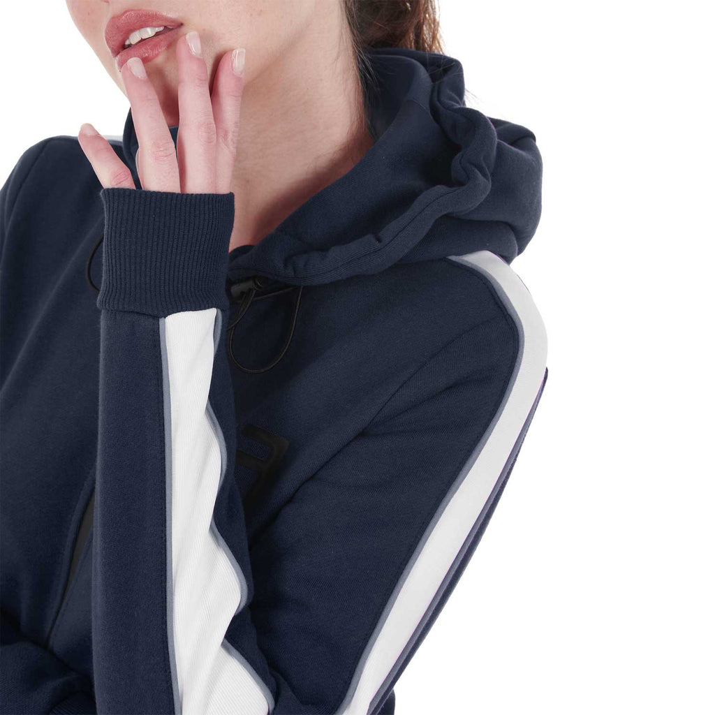 Women's hooded sweatshirt with front zip