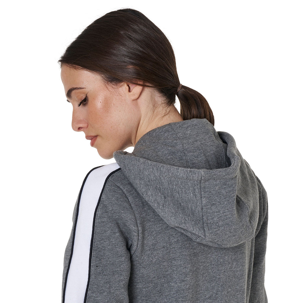 Women's hooded sweatshirt with front zip
