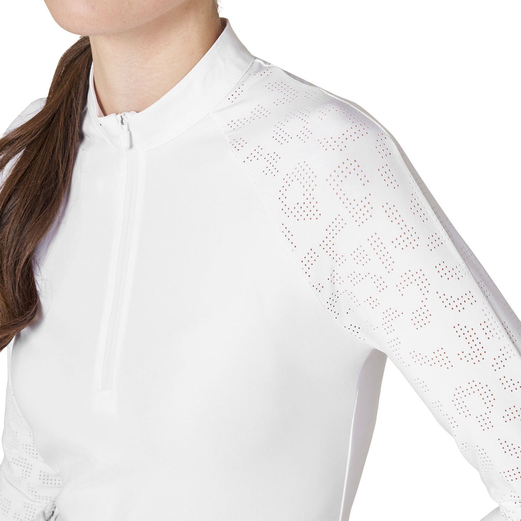 Women's slim fit competition polo shirt with mesh inserts