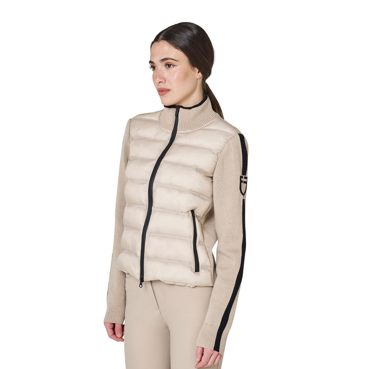 Equestro Women's Hybrid Nylon Knit Jacket AW26