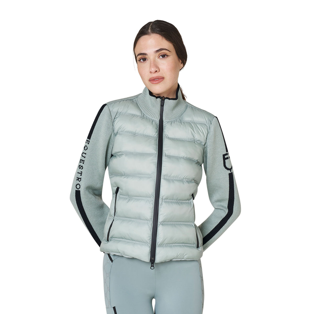 Equestro Women's Hybrid Nylon Knit Jacket AW26