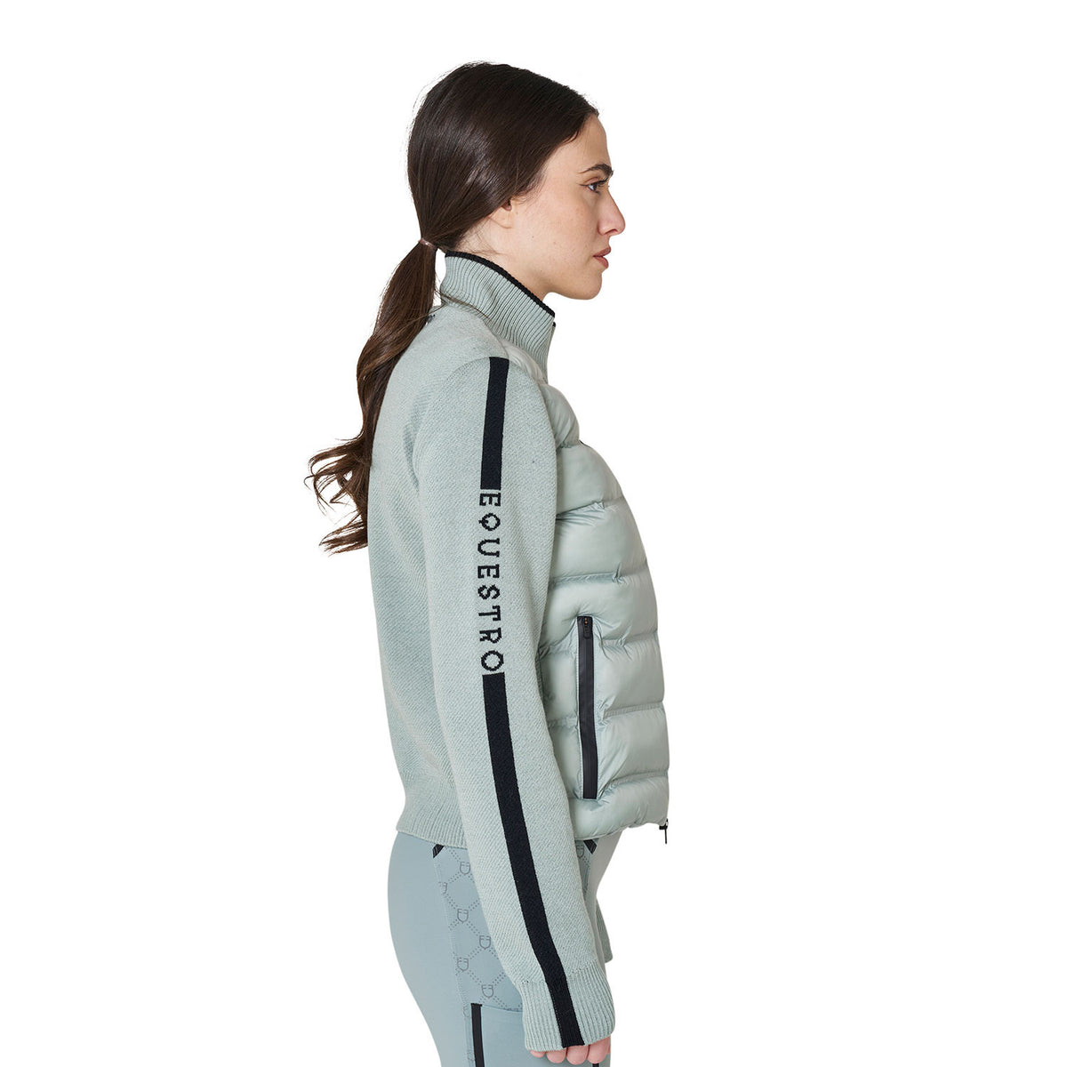 Equestro Women's Hybrid Nylon Knit Jacket AW26