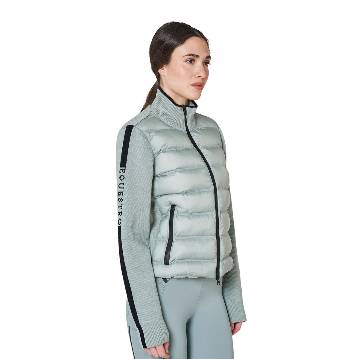 Equestro Women's Hybrid Nylon Knit Jacket AW26