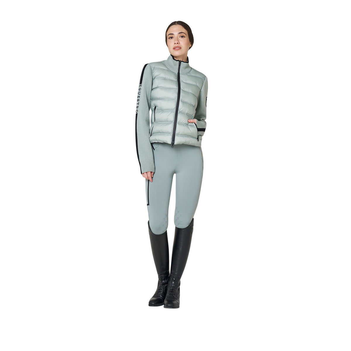 Equestro Women's Hybrid Nylon Knit Jacket AW26