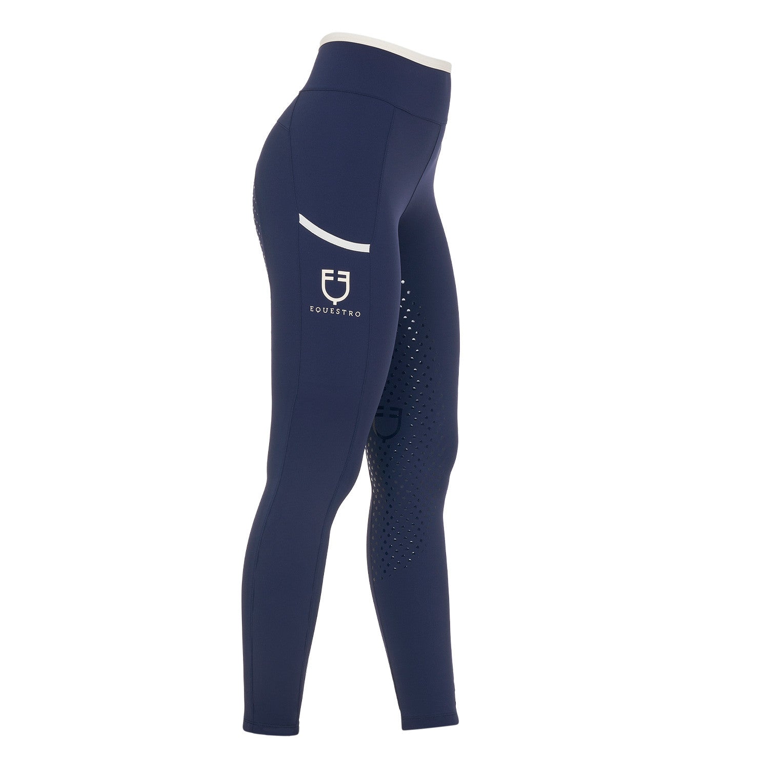 Equestro Women's leggings with perforated decorations