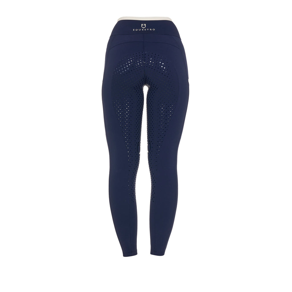 Women's leggings with perforated decorations