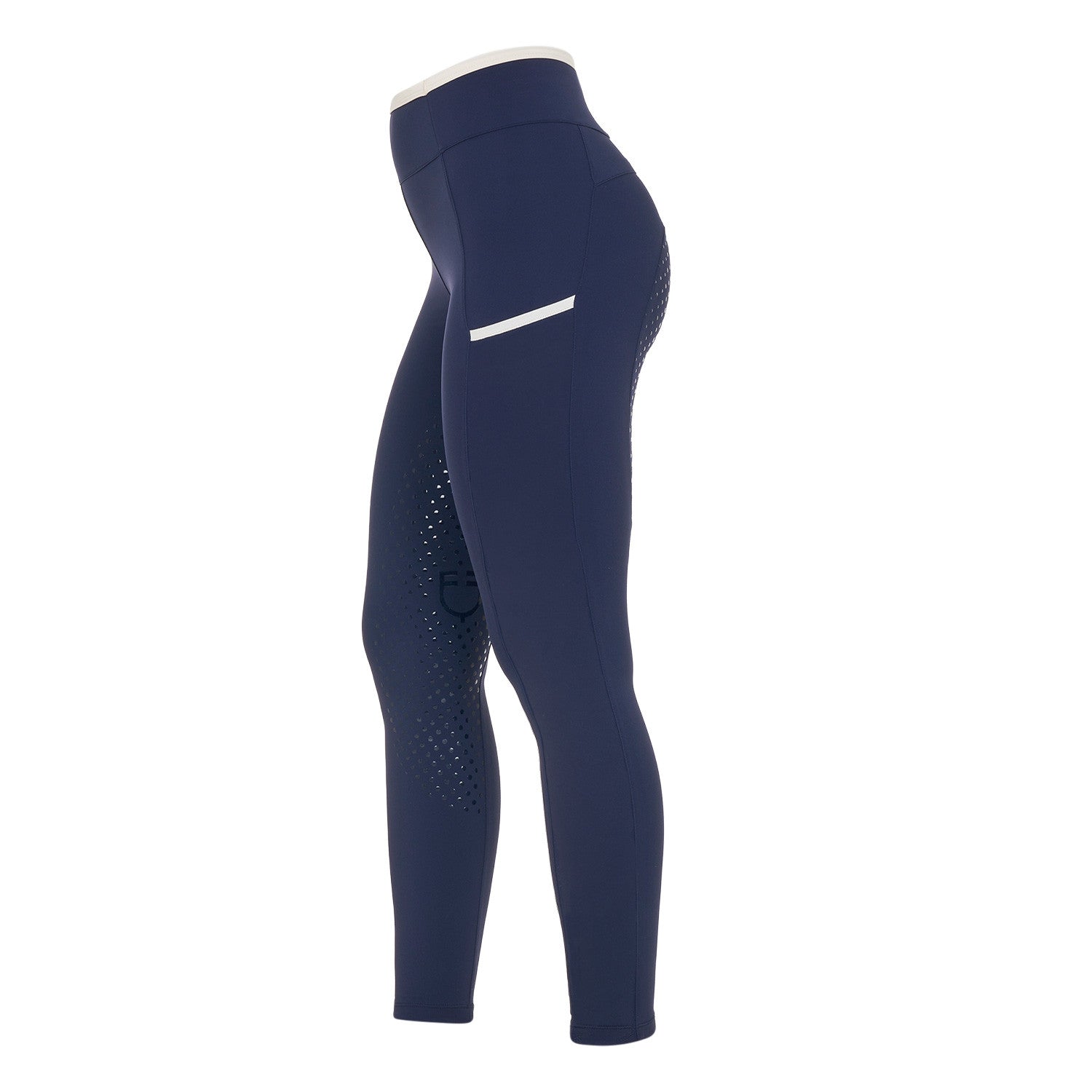 Women's leggings with perforated decorations
